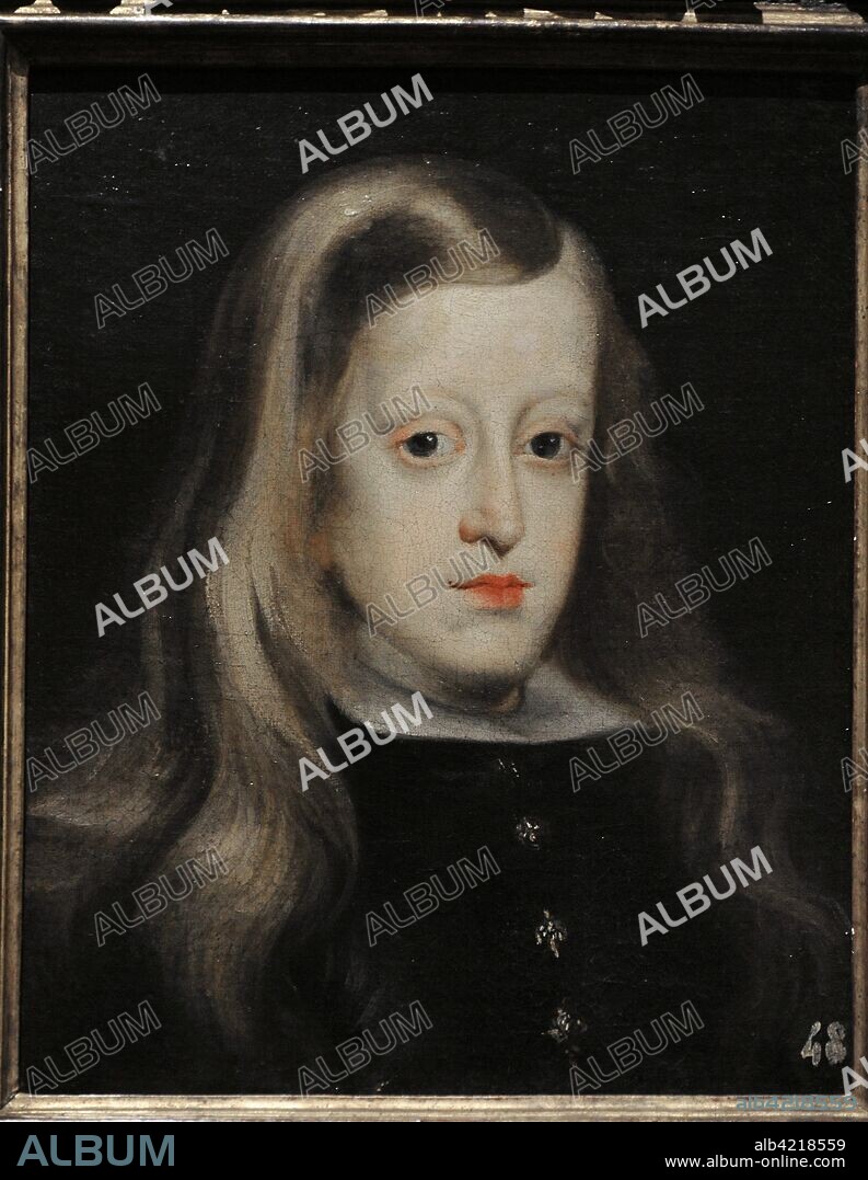 Charles II (1661-1700). Called the Bewitched. King of Spain. Portrait by Juan Carre–o de Miranda (1614-1685), ca.1670. Lazaro Galdiano Museum. Madrid. Spain.