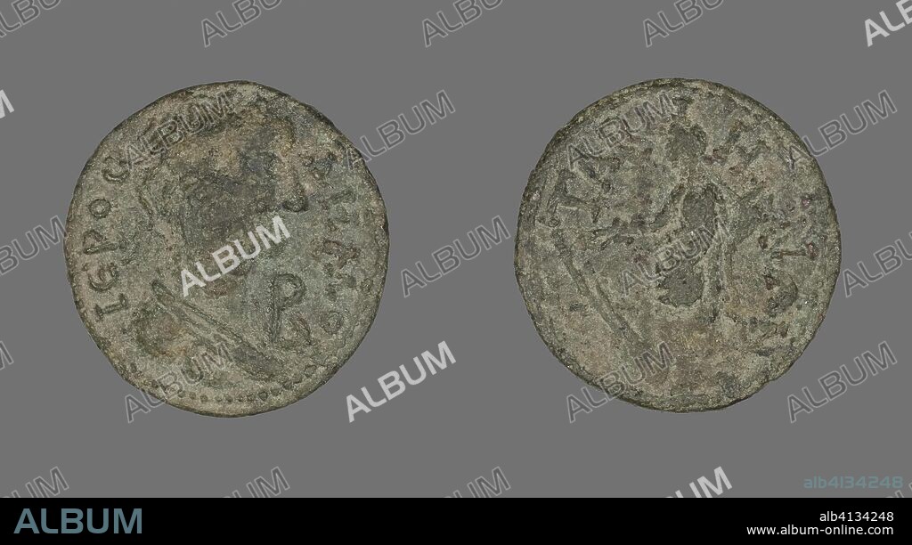 ANCIENT ROMAN. Coin Depicting Populus Romanus. Roman. Date: 79 AD-81 AD. Dimensions: Diam. 2.3 cm; 4.62 g. Bronze. Origin: Roman Empire.