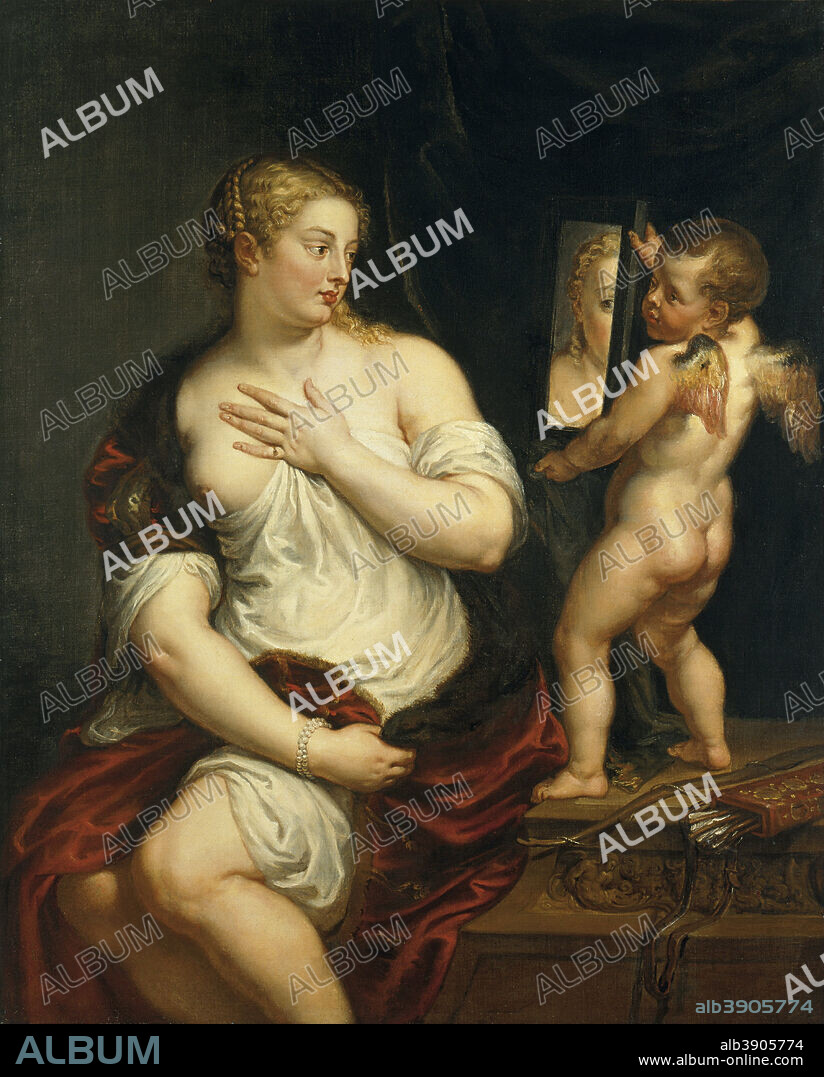 PETER PAUL RUBENS. Venus and Cupid. Date/Period: Ca. 1606-1611. Painting. Oil on canvas. Height: 137 cm (53.9 in); Width: 111 cm (43.7 in).