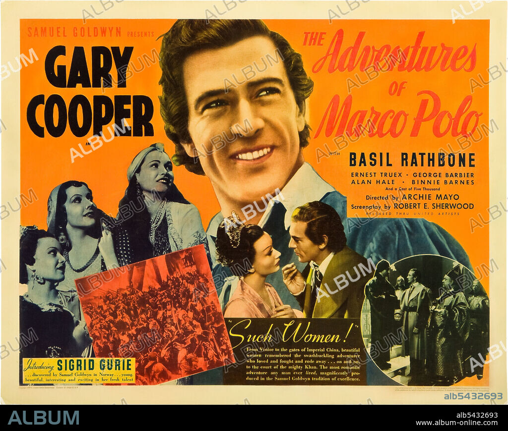 GARY COOPER in THE ADVENTURES OF MARCO POLO, 1938, directed by ARCHIE MAYO. Copyright UNITED ARTISTS/SAMUEL GOLDWYN.