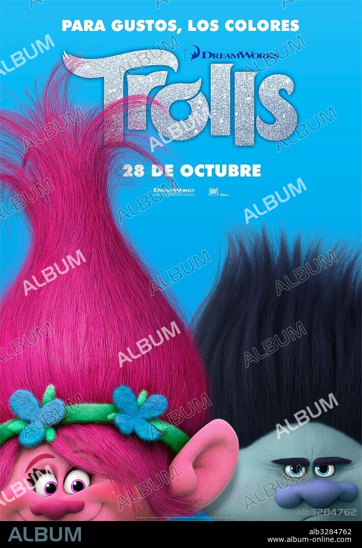 Poster of TROLLS, 2016, directed by MIKE MITCHELL. Copyright DREAMWORKS ANIMATION/FESTA ENTERTAINMENT.