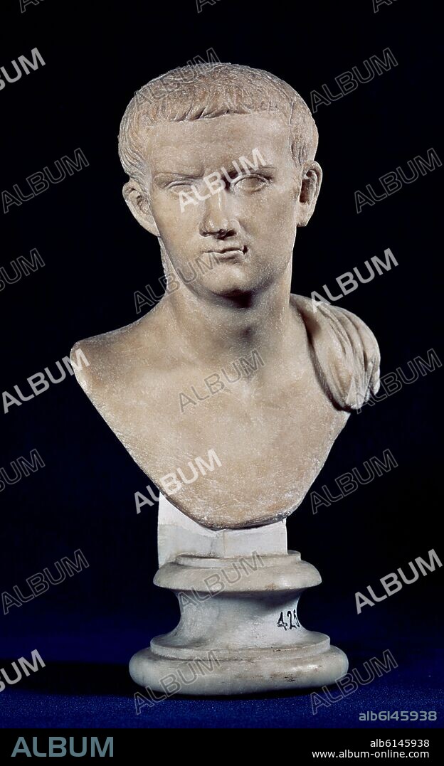 TIBERIO (42 AC-37 DC) EMPERADOR DE ROMA (14-37 DC) - ESCULTURA ROMANA - SIGLO I.