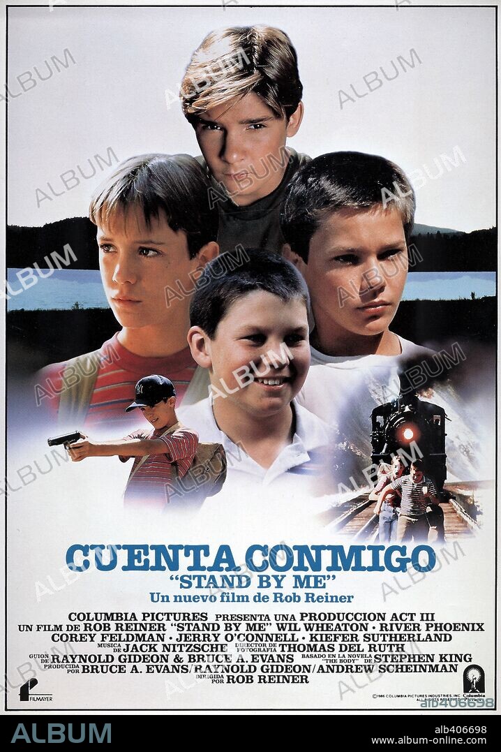 Poster de CUENTA CONMIGO, 1986 (STAND BY ME), dirigida por ROB REINER. Copyright COLUMBIA PICTURES.