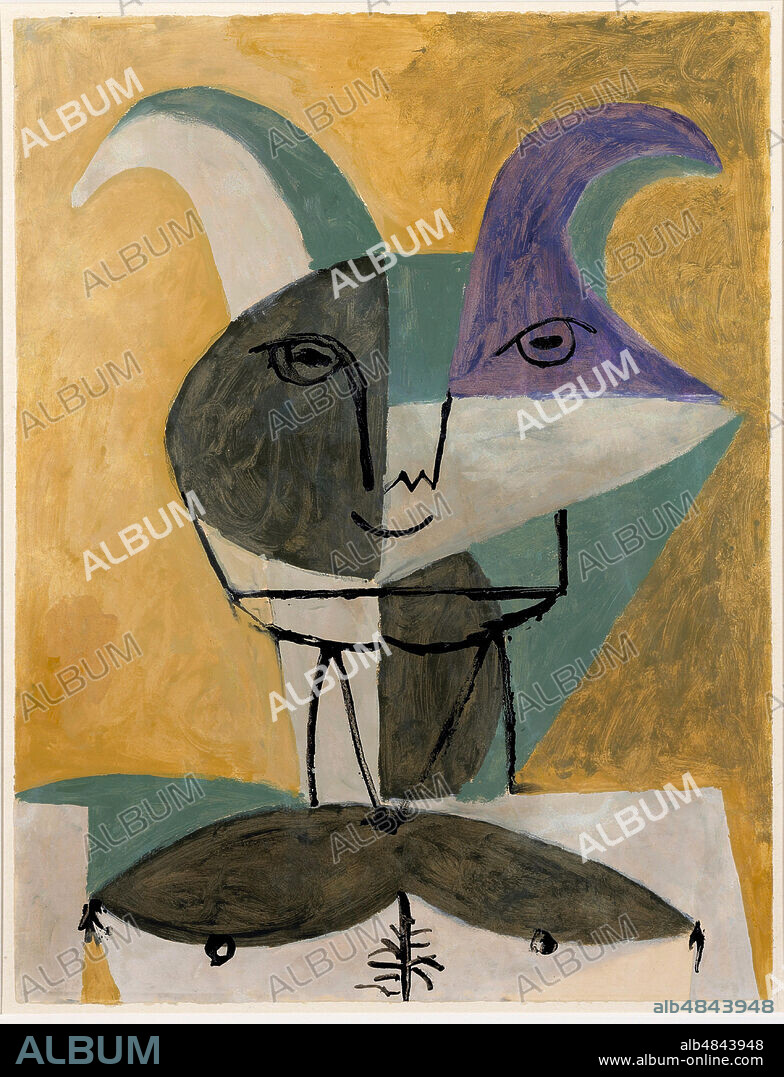 PABLO PICASSO. Buste de faune.
