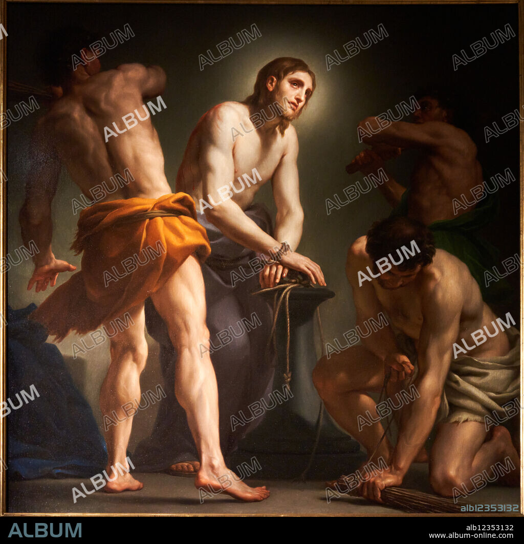 ANTON RAPHAEL MENGS (1728-1779), Flagellation of Christ, 1768, Oil on canvas, Royal Collections Gallery, Galería de las Colecciones Reales, Patrimonio Nacional, Madrid, Spain.
