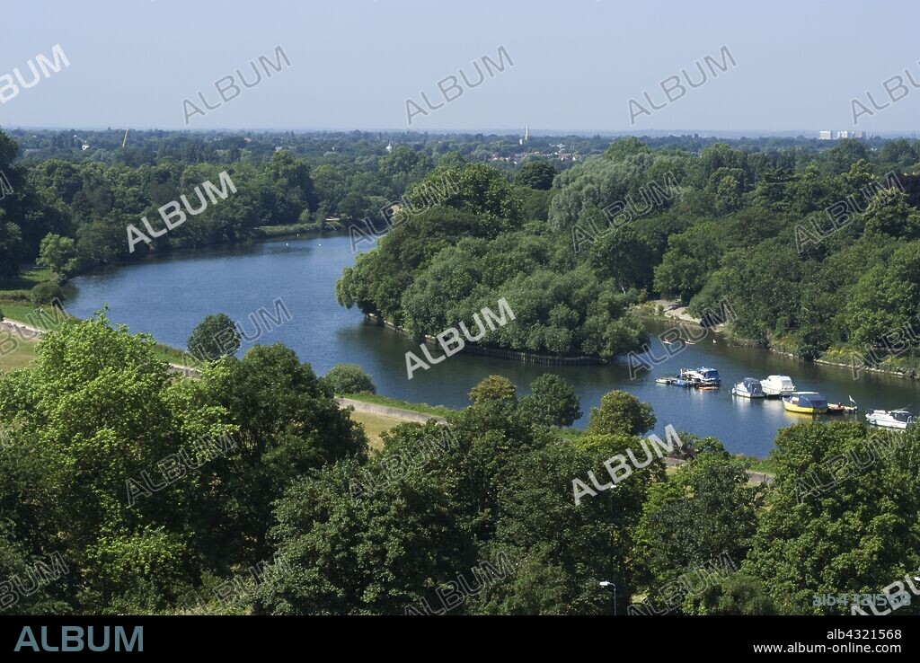 Richmond Hill View, 28/6/10. The famous view from Star and Garter Hill looking over the River Thames at Richmond, Surrey, England.