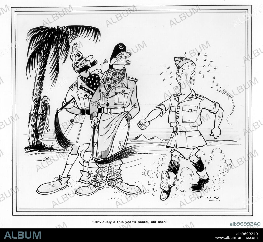 A World War II cartoon "Obviously a this year's model, old man.".