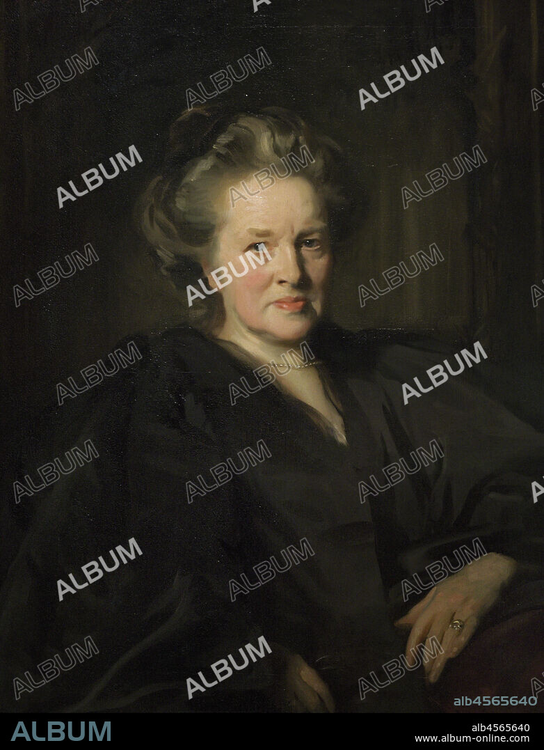 JOHN SINGER SARGENT (1856-1925). AMERICAN PAINTER.. Elizabeth Garrett Anderson (1836-1917). She was the first English woman doctor in 1865. Portrait by John Singer Sargent (1856-1925). Oil on canvas (83,8 x 66 cm), 1900. National Portrait Gallery. London, England. United Kingdom.
