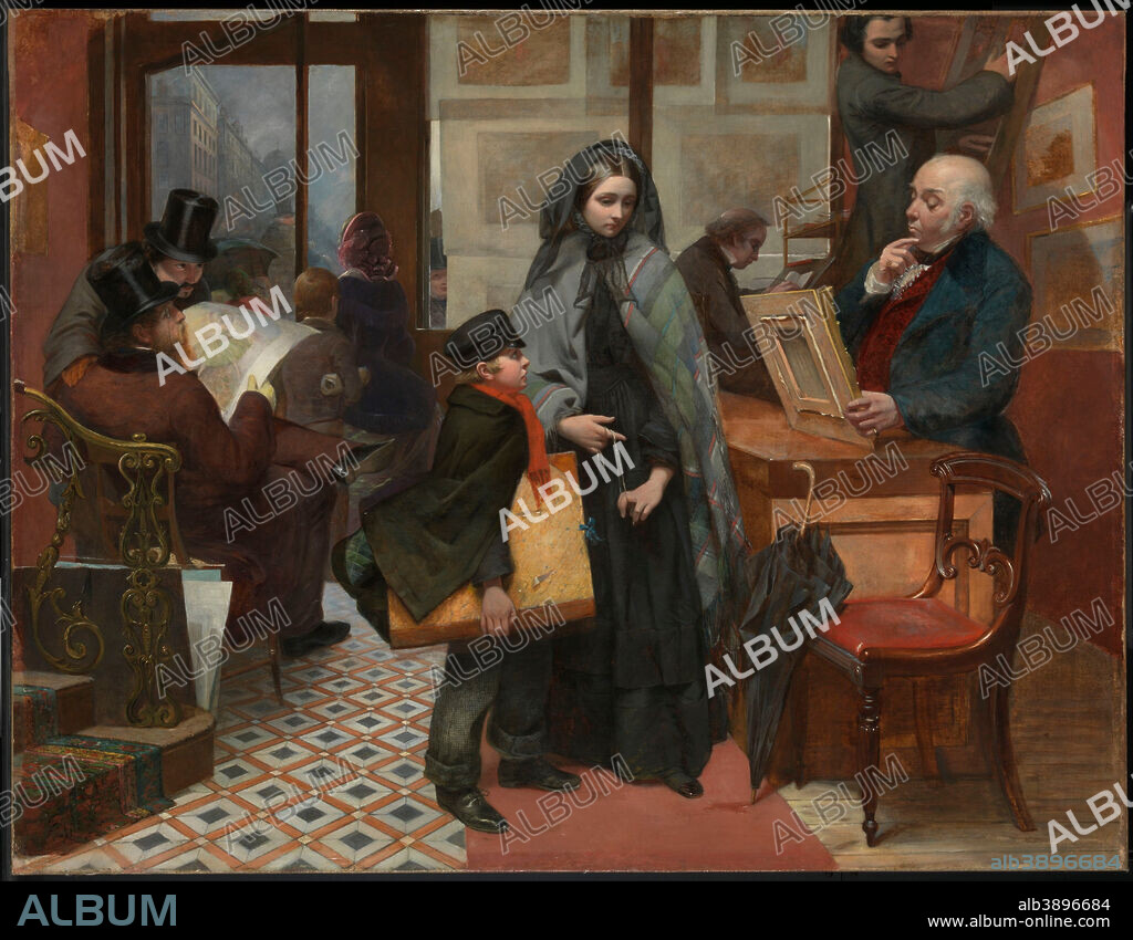 EMILY MARY OSBORN. Nameless and Friendless. "The rich man's wealth is his strong city, etc." - Proverbs, x, 15. Date/Period: 1857. Painting. Oil paint on canvas. Width: 1038 mm. Height: 825 mm.