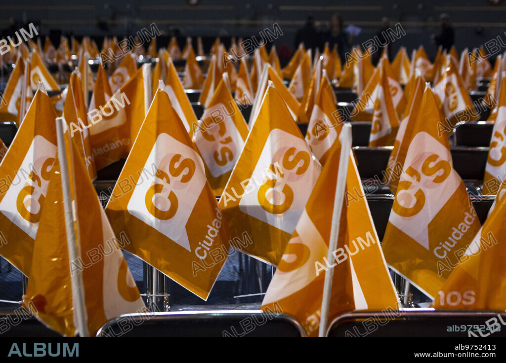 Madrid, 13/12/2015. Mitin de Ciudadanos en el palacio de Vistalegre, para las elecciones generales del 20D. Foto: Isabel Permuy ARCHDC.