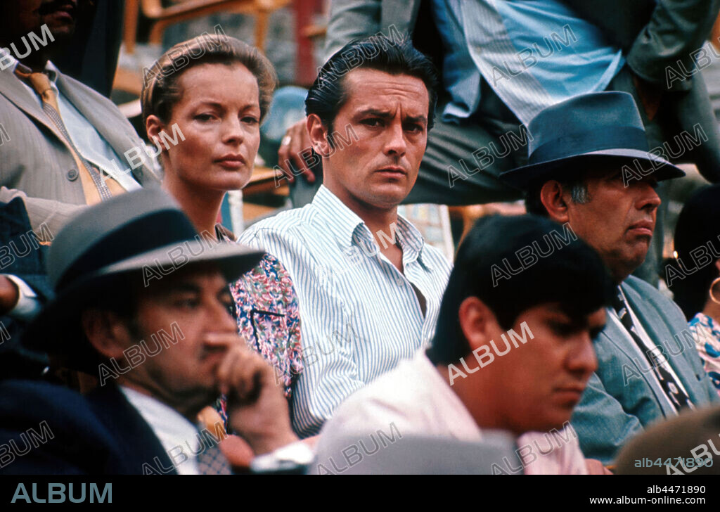 ALAIN DELON and ROMY SCHNEIDER in THE ASSASSINATION OF TROTSKY, 1972, directed by JOSEPH LOSEY. Copyright DINO DE LAURENTIIS.