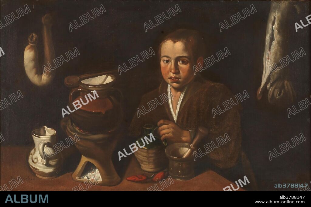 FRANCISCO LÓPEZ CARO. Francisco López Caro / 'Kitchen Boy'. Ca. 1620. Oil on canvas.