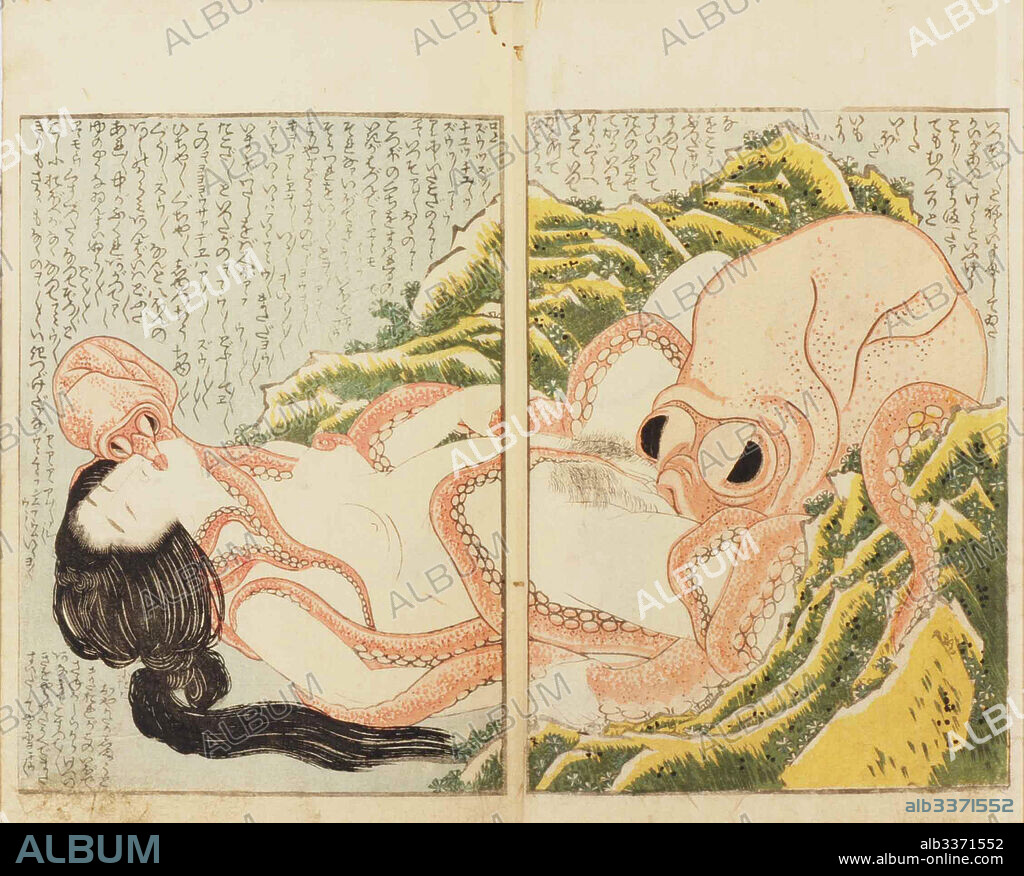 KATSUSHIKA HOKUSAI. The Dream of the Fisherman's Wife.