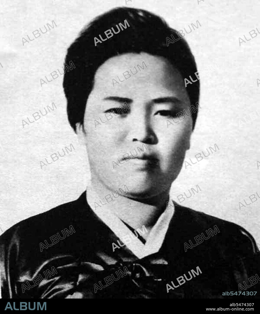 Kim Jong-suk was born December 24, 1917 to Kim Chun San and Oh Ssi, who were poor farmers in Osan-dong, Hoeryong County, in the North Hamgyong Province of Japanese-occupied Korea. In 1922 her family abandoned Korea to live in China. Kim Jong-suk joined the Young Communist League of Korea, led by Kim Il-sung, on July 10, 1932. Later, on April 25, 1936, she was assigned to the KPRA main unit directly under the command of Kim Il-sung. Kim Jong-suk was formally admitted into the Communist Party on January 25, 1937. Kim Jong-suk gave birth to Kim Jong-il on February 16, 1941 in the Soviet village of Vyatskoye, near Khabarovsk. On September 22, 1949, Kim Jong-suk died at the age of 31 while giving birth to a stillborn baby girl. Known in North Korea as 'The Heroine of the Anti-Japanese Revolution', the North Korean government conferred the title of Hero of the DPRK on her on September 21, 1972; her image is used as part of the propaganda apparatus of the Workers Party of Korea (WPK), in which she is portrayed as a revolutionary woman. She is credited as the founder of the WPK's auxiliary organizations, the Korean Children's Union and the Korean Democratic Women's Union, among others.