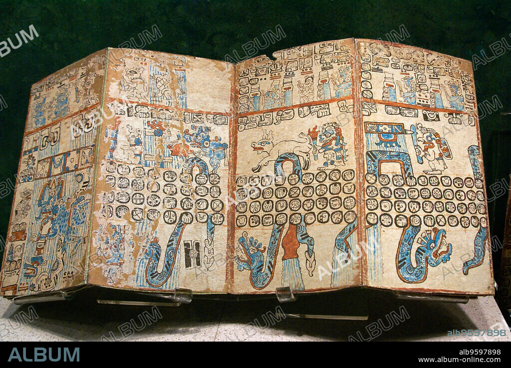 Códice Grolier. Cultura Maya. Museo Nacional de antropologia. Estado de Mexico D.F. Mexico.