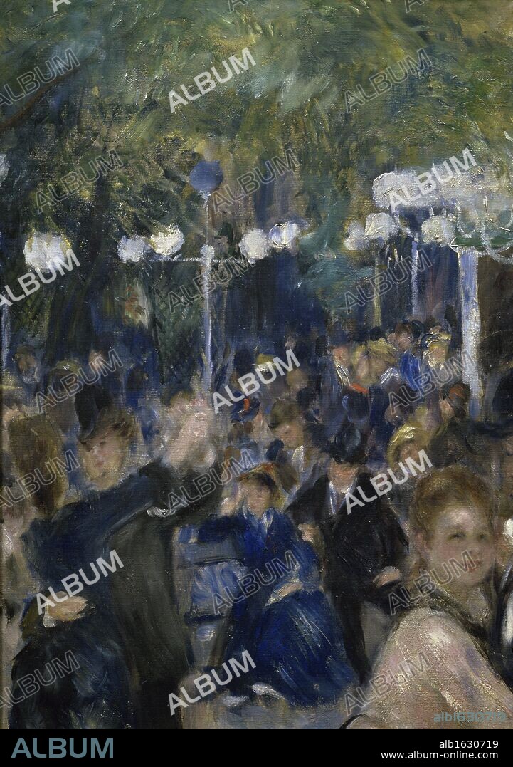 PIERRE AUGUSTE RENOIR. Ball at the Moulin de la Galette (Detail)   1876   Pierre-Auguste Renoir (1841-1919/French)  Musee d'Orsay, Paris.