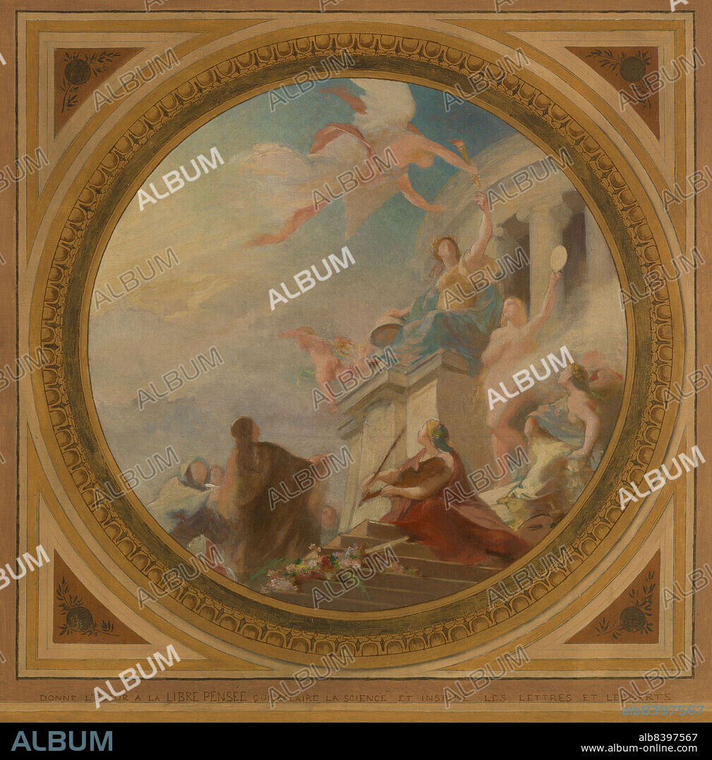 LEON PIERRE URBAIN BOURGEOIS. Esquisse pour la mairie du 6ème arrondissement de Paris. Liberté. Egalité. Fraternité, 1887.