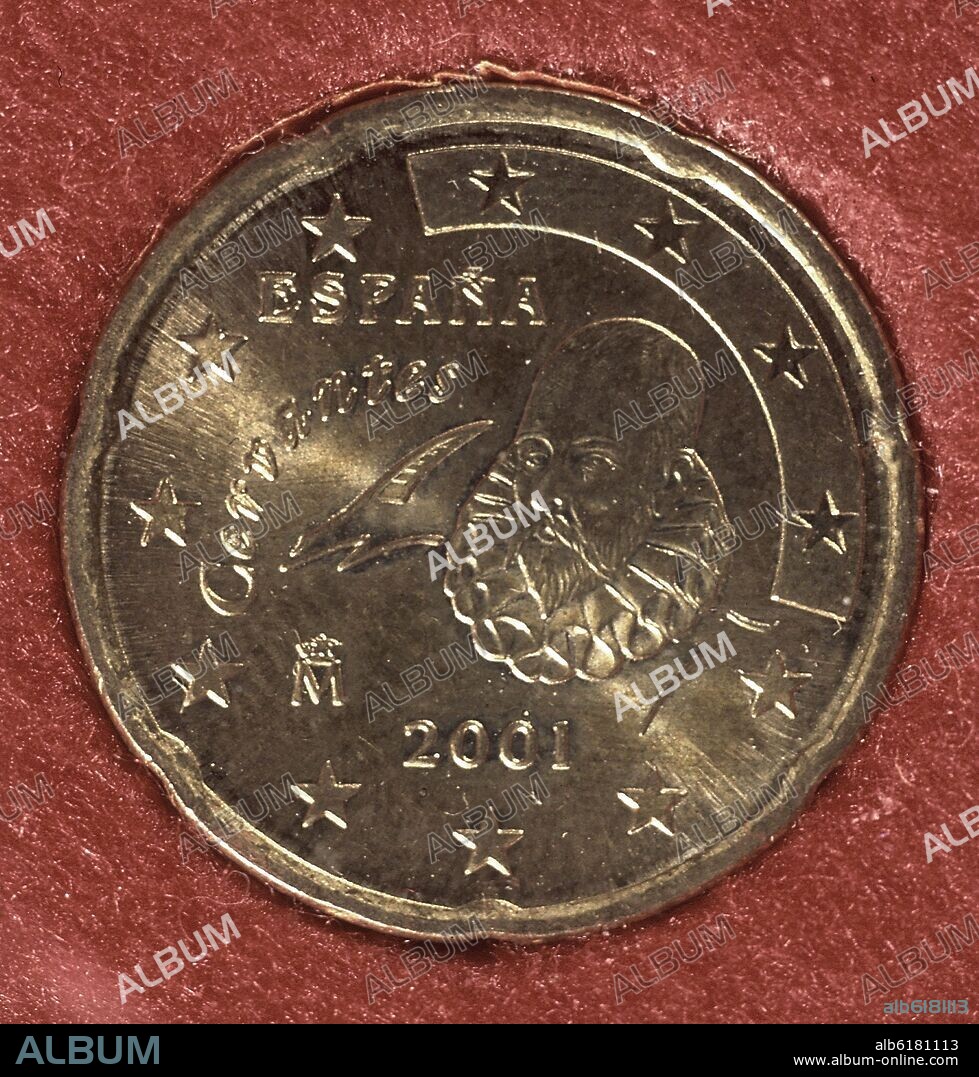 MONEDA DE VEINTE CENTIMOS DE EURO ESPAÑOL CON FECHA DE EMISION EN 2001-ANVERSO.