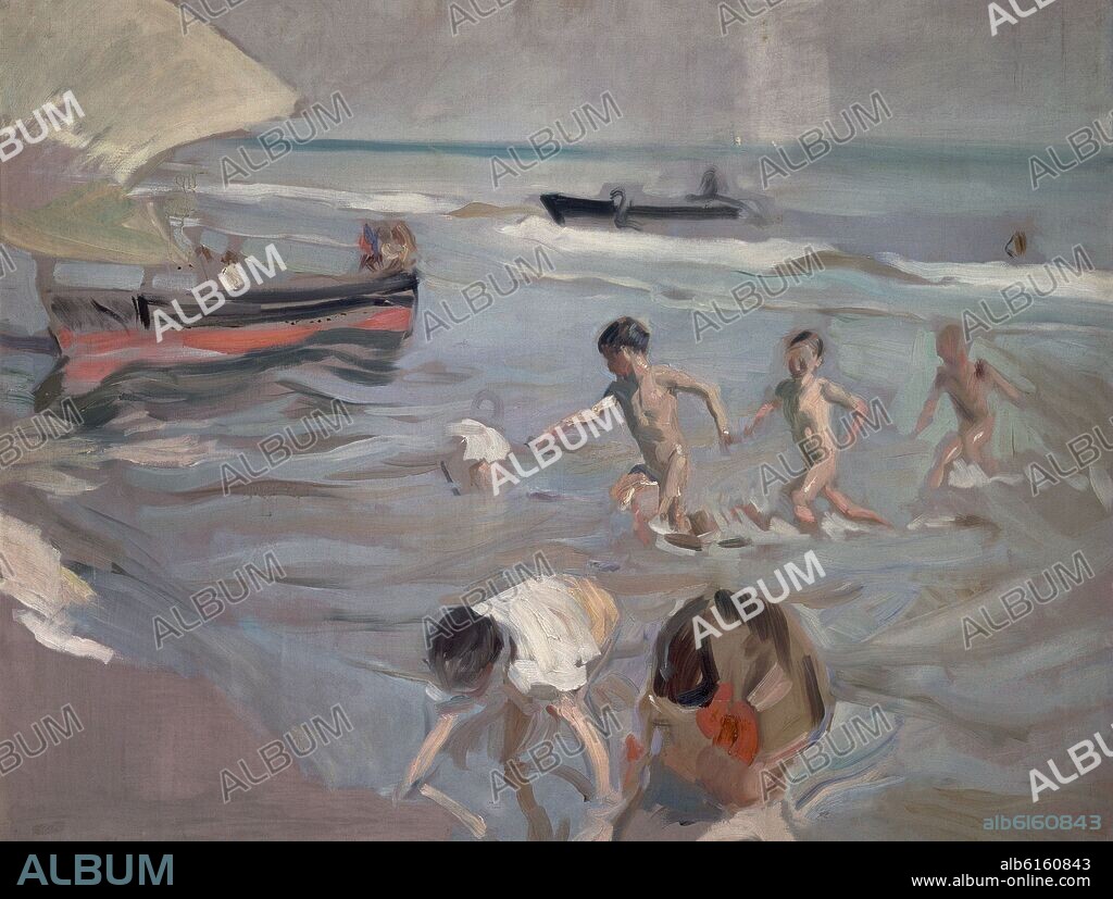 JOAQUIN SOROLLA. NIÑOS EN LA PLAYA - SIGLO XX.