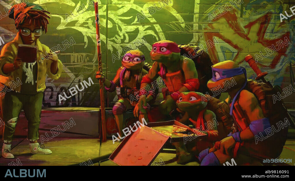 NINJA TURTLES: CAOS MUTANTE, 2023 (TEENAGE MUTANT NINJA TURTLES: MUTANT MAYHEM), dirigida por JEFF ROWE y KYLER SPEARS. Copyright Point Grey Pictures / Nickelodeon Animation Studios / Paramount Pictures.