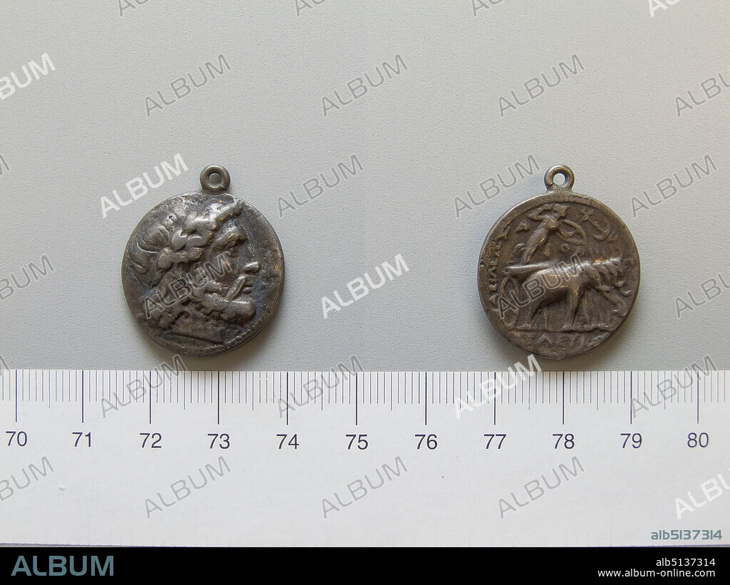 Ruler: Seleucus I, King of the Seleucid Empire, ca. 358281 B.C., ruled 305281 B.C.Coin of Seleucus I, King of the Seleucid Empire, 306281 B.C., Silver, 10.43 g, 12:00, 27.7 mm, Made in Greece, Greek, 4th3rd century B.C., Numismatics.