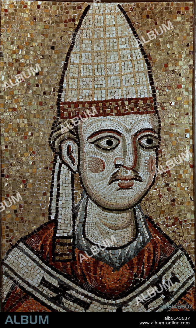 EL PAPA INOCENCIO III - MOSAICO DEL SIGLO XII.