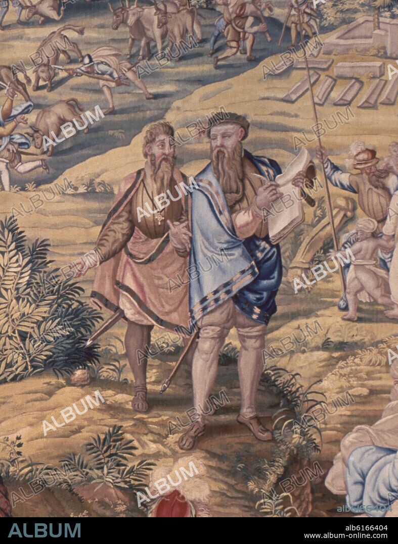 ANÓNIMO. DETALLE DEL TAPIZ DE LA GUERRA TUNEZ 1535 - TEJIDO EN 1740 EN LA REAL FABRICA DE TAPICES POR ORDEN DE FELIPE V.