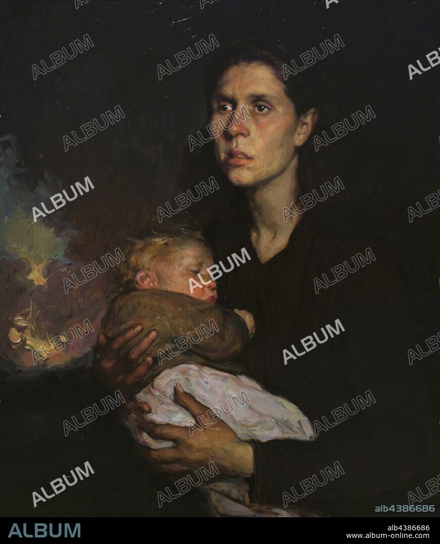 Fernando Álvarez de Sotomayor (1875-1960). Pintor español. Infortunio, hacia 1951. Museo de Bellas Artes. La Coruña. Galicia. España. (En depósito, Museo Nacional del Prado, Madrid) .