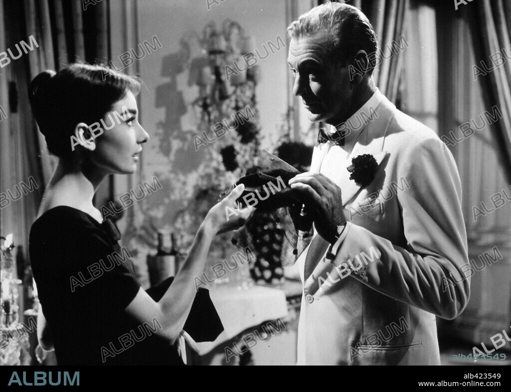 AUDREY HEPBURN y GARY COOPER en ARIANE, 1957 (LOVE IN THE AFTERNOON), dirigida por BILLY WILDER. Copyright BILLY WILDER.
