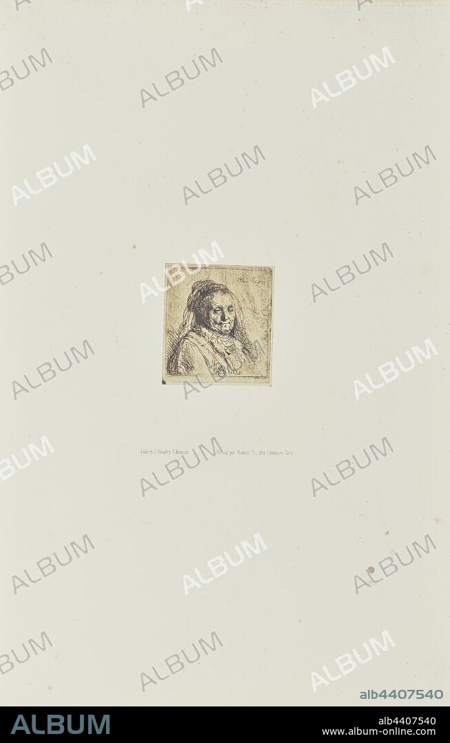 The Artist's mother, head and bust: three quarters right, Bisson Frères (French, active 1840 - 1864), Paris, France, 1858, Albumen silver print, 7.1 × 6.5 cm (2 13/16 × 2 9/16 in.).
