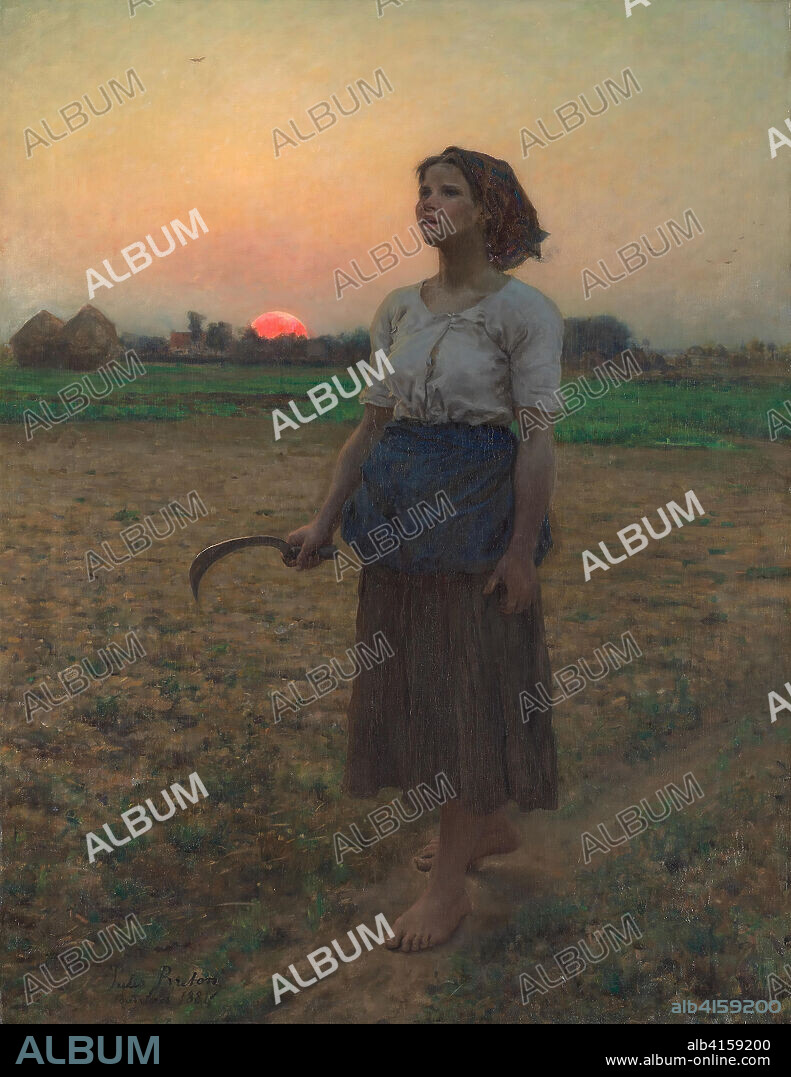 The Song of the Lark. Jules Adolphe Breton; French, 1827-1906. Date: 1884. Dimensions: 43 1/2 × 33 3/4 in. (110.6 × 85.8 cm). Oil on canvas. Origin: France.