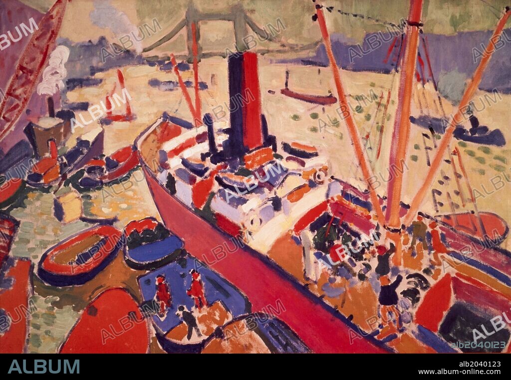 ANDRÉ DERAIN. 'The Pool of London', 1906, Oil on canvas, 65.7 x 99.1 cm.