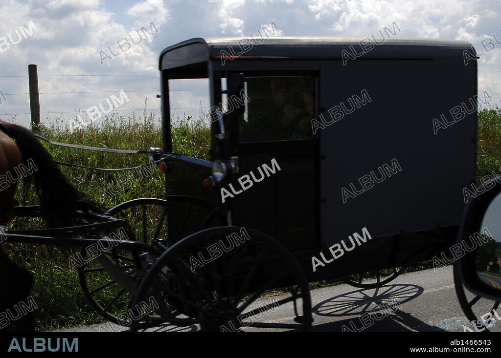 COMUNIDAD AMISH. CARRUAJE TIPICO (BUGGY). Cercanías de Lancaster. Condado de Lancaster. Estado de Pensilvania. Estados Unidos.