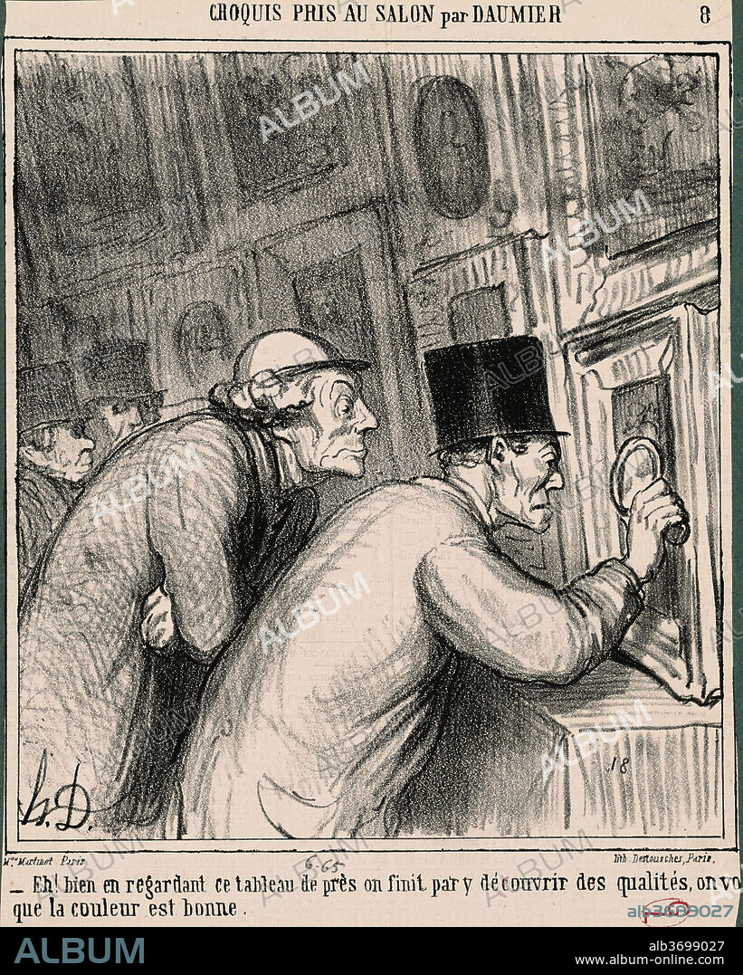 HONORé DAUMIER. Eh! Bien en regardance ce tableau. Dated: 19th century. Medium: lithograph.