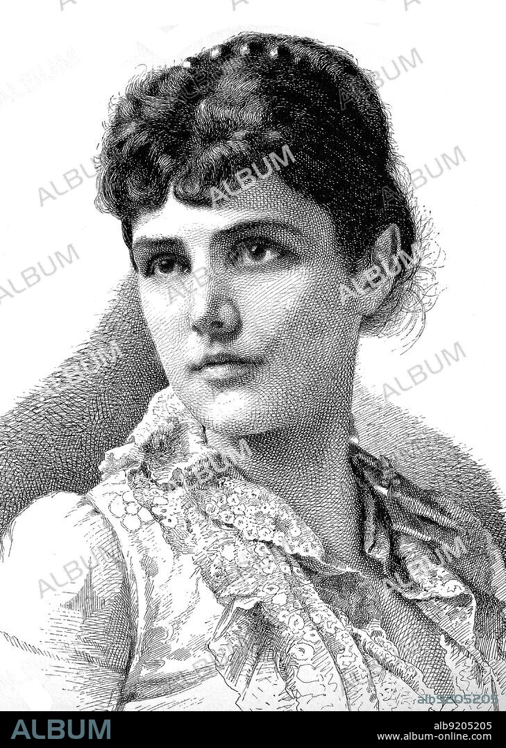 Jeanette, Jennie, Lady Randolph Churchill, geborene Jennie Jerome, 9. Januar 1854 - 29. Juni 1921, eine US-amerikanisch-britische Philanthropin und Autorin, Mutter des späteren britischen Premierministers Winston Churchill, digital restaurierte Reproduktion einer Originalvorlage aus dem 19. Jahrhundert, genaues Originaldatum nicht bekannt / Jeanette, Jennie, Lady Randolph Churchill, née Jennie Jerome, January 9, 1854 - June 29, 1921, a U.S.-British philanthropist and author, mother of future British Prime Minister Winston Churchill, digitally restored reproduction of a 19th century original, exact original date unknown.