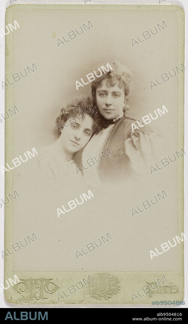 Alice Lockroy with her daughter Jeanne Hugo, Otto (Otto Wegener, dit), Photographer, About 1890, 4th quarter of the 19th century, Victor Hugo's house - Hauteville House, Photograph, Albumen print, Paris, Height: 9.1 cm, Width: 5.8 cm, Dimensions - Old mount:, Height: 10.5 cm, Width: 6.2 cm.