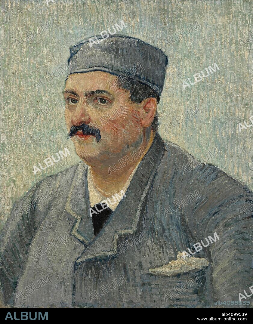 VINCENT VAN GOGH. Portrait of Etienne-Lucien Martin. Date: November 1887, Paris. Dimensions: 65.8 cm x 54.5 cm, 88.3 cm x 77.2 cm.