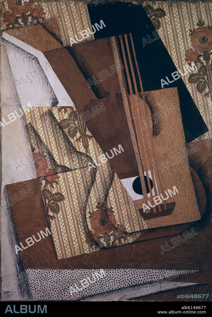 JUAN GRIS. LA GUITARRA 1914 OLEO-LIENZO.