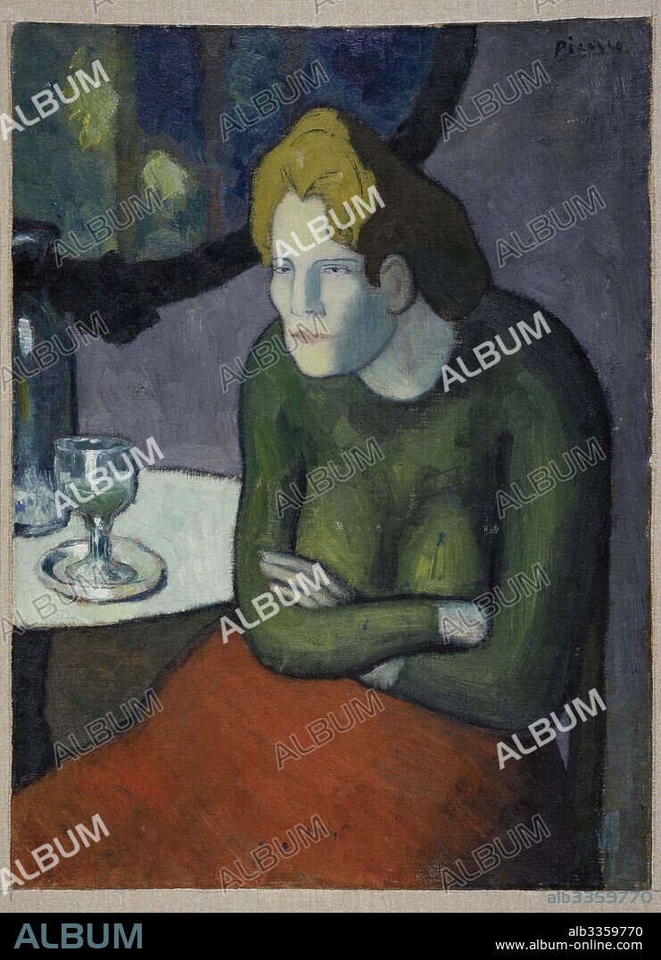PABLO PICASSO. The Absinthe Drinker (Buveuse d'absinthe).