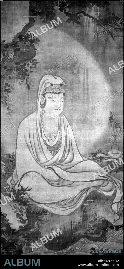 Guanshiyin or Avalokitesvara is the bodhisattva associated with compassion as venerated by East Asian Buddhists, usually as a female. The name Guanyin is short for Guanshiyin which means 'Observing the Sounds (or Cries) of the World'. Some Buddhists believe that when one of their adherents departs from this world, they are placed by Guanyin in the heart of a lotus then sent home to the western pure land of Sukhavati. It is generally accepted (in the Chinese community) that Guanyin originated as the Sanskrit Avalokitesvara, which is her male form. Commonly known in English as the Goddess of Mercy, Guanyin is also revered in Daoism as an Immortal.In Japan, Guanyin is called Kannon.
