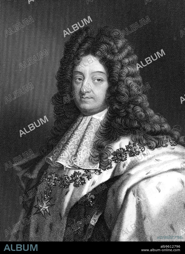 Louis XIV, king of France from 1643, c1835. Known as The Sun King (Le Roi Soleil), Louis (1638-1715) is portrayed wearing a wig and the chain of the Order of the Holy Spirit (Ordre de St Esprit), the French order of chivalry established by Henry III in 1578 and abolished in 1830.
