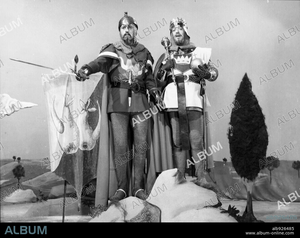 ANTONIO GARISA and JUANJO MENENDEZ in LA VENGANZA DE DON MENDO, 1961, directed by FERNANDO FERNAN GOMEZ. Copyright ACTA COOPERATIVA.