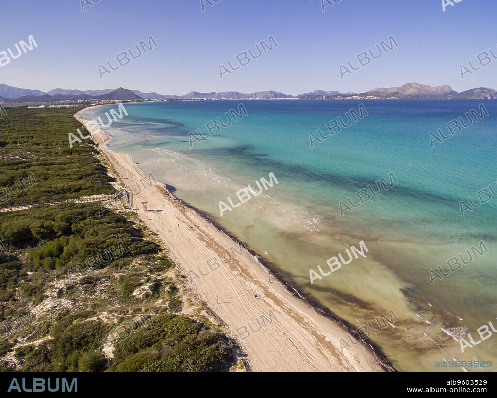 Casetes des Capellans, Playa de Muro - Es Comú, termino municipal de Muro, Mallorca, balearic islands, spain, europe.