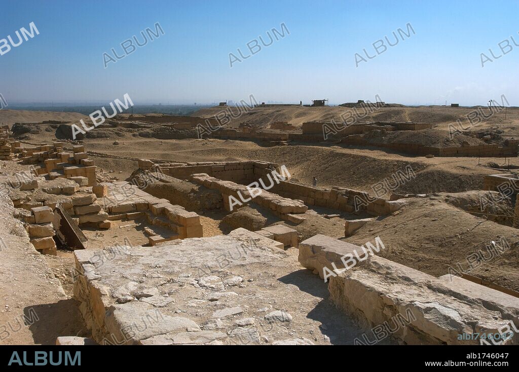 ARTE EGIPCIO. IMPERIO ANTIGUO. V DINASTIA. MASTABAS en la zona de la Pirámide de Unas. SAKKARA. Egipto.