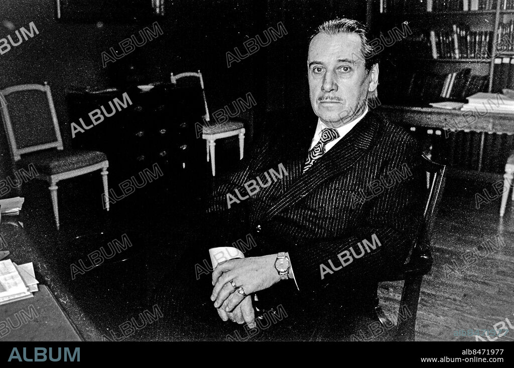 STOCKHOLM 1970-04-21.. Carl-Fredrik Palmstierna, friherre, historiker, kulturhistoriker och hovman. Han var den siste som bar titeln kunglig handsekreterare.. Foto: Bo-Aje Mellin / RiR / SVT / Kod: 5600. Reportage publ. i RiR 20/70 sid. 3 inför ett radioprogram.. RiR 19794 sv/v neg.