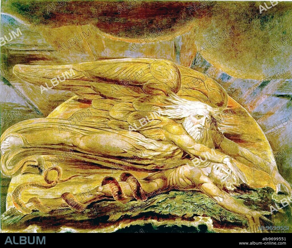 God Creating Adam. by William Blake 1757 - 1827. British Romantic Writer and Painter and Illustrator. ©2006 TopFoto.
