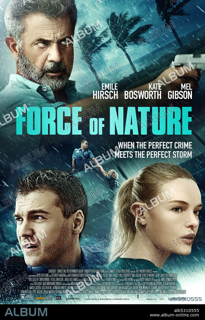 EMILE HIRSCH, KATE BOSWORTH y MEL GIBSON en LA FUERZA DE LA NATURALEZA, 2020 (FORCE OF NATURE), dirigida por MICHAEL POLISH. Copyright EFO Films / Grindstone Entertainment Group.