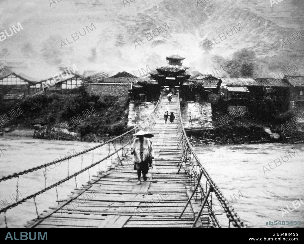 The Tea Horse Road (Cha Ma Dao) was a network of mule caravan paths winding through the mountains of Yunnan, Sichuan and Tibet in Southwest China. It is also sometimes referred to as the Southern Silk Road and Ancient Tea Horse Road. From around a thousand years ago, the Ancient Tea Route was a trade link from Yunnan, one of the first tea-producing regions, to India via Burma, to Tibet, and to central China via Sichuan Province. In addition to tea, the mule caravans carried salt. It is believed that it was through this trading network that tea (typically tea bricks) first spread across China and Asia from its presumed origins in Pu'er county, near Simao Prefecture in Yunnan. The Luding Bridge (Lúdìng Qiáo) is a bridge over the Dadu River in Luding County, Garzê Tibetan Autonomous Prefecture, Sichuan, China, located about 80 kilometers west of the city of Ya'an. The bridge dates from the Qing Dynasty and is considered a historical landmark. In 1935, during the Long March, soldiers of the Fourth Regiment of the Chinese Workers and Peasants' Army secured the bridge as a river crossing vital to the Red Army.