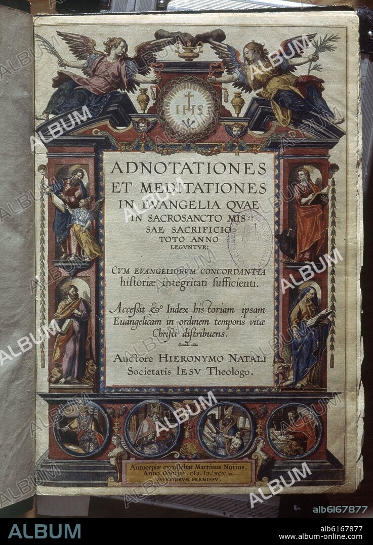 JERONIMO NADAL (1507-1580). EVANGELIARIO-PORTADA- S XVII -.