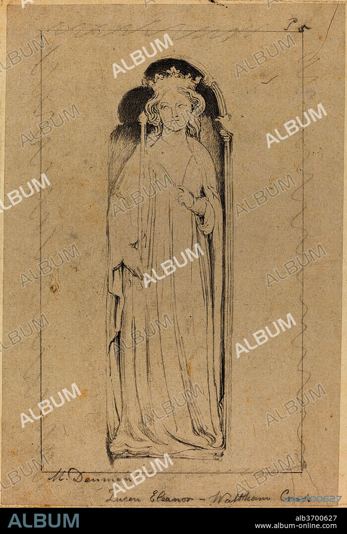 MARIA DENMAN AFTER JOHN FLAXMAN. Queen Eleanor, from Waltham Cross. Dated: published 1829. Medium: lithograph [proof before letters].